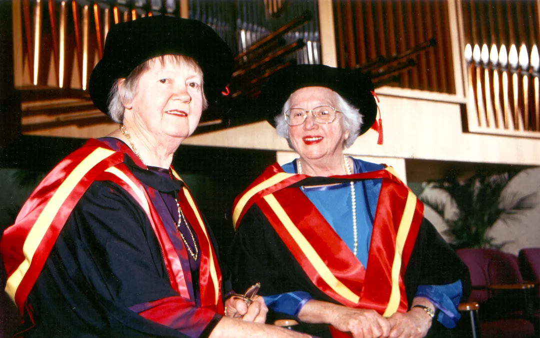 cathryn-and-margaret-doctorate-award-1998