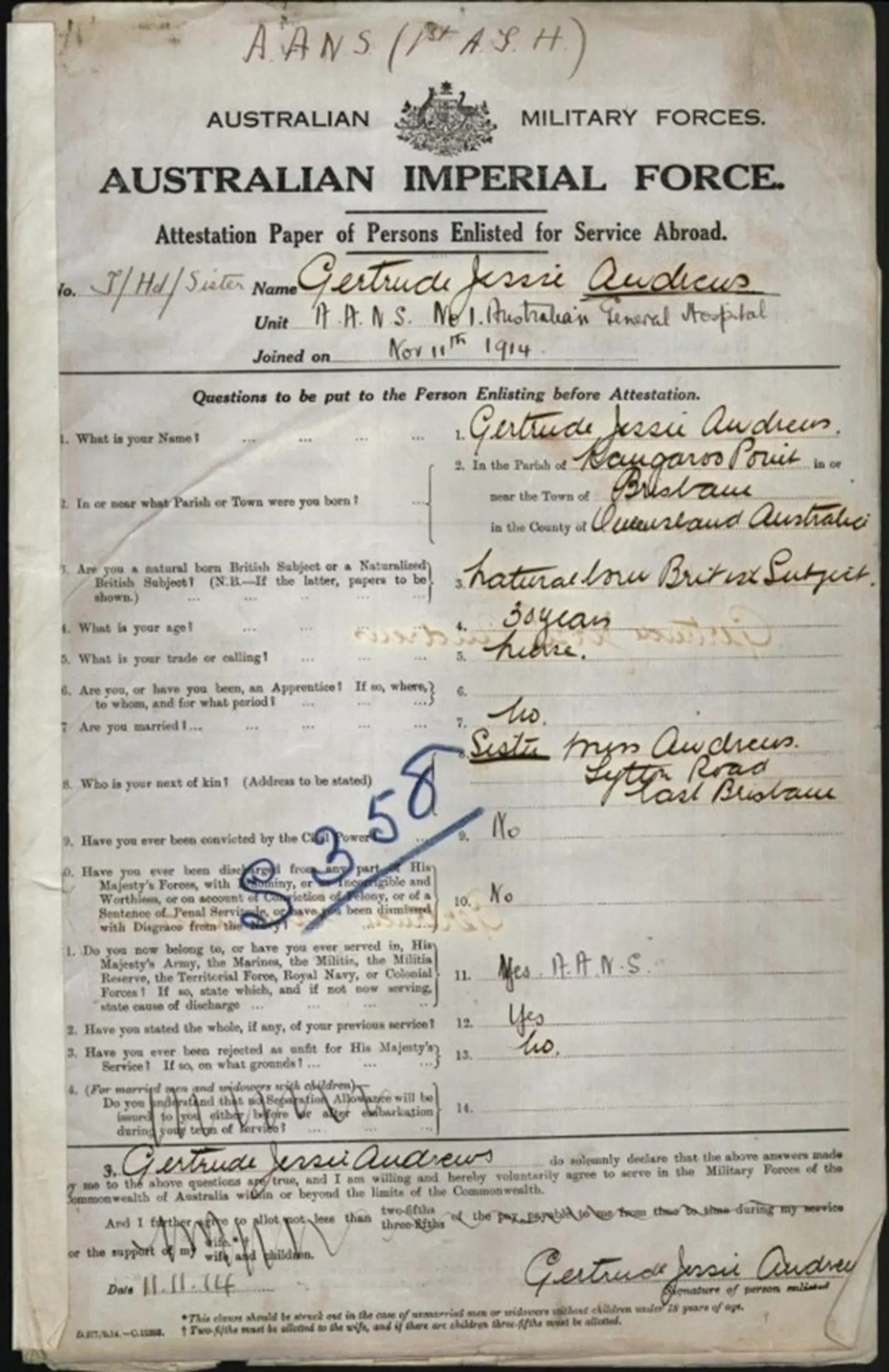 1914-aans-sign-on-papers-for-gertrude-jessie-andrews-gertrude-was-at-girls-grammar-from-1896-to-1897